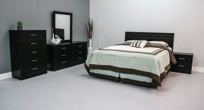 3 piece Allegro headboard bedroom set. Includes: bed headboard, dresser and nightstand