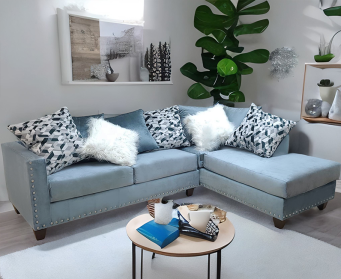 Baby Grey Glamour Sectional