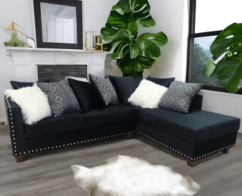 Black Glamour Sectional