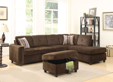 Chocolate Lux Sectional