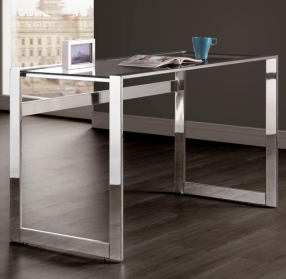 Chrome Contemporay Desk by Miami Furniture Outlet