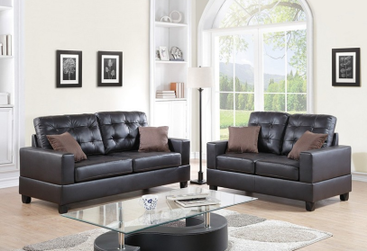 Ele Espresso Sofa & Loveseat