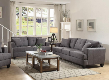 Comfort Gray Sofa & Loveseat the perfect living room furniture by Miami Furniture Outlet