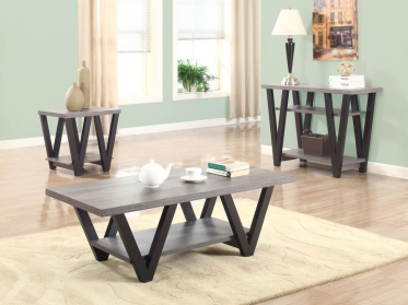 Grey V Coffee Table Set