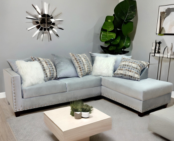 Lux Grey Glamour Sectional
