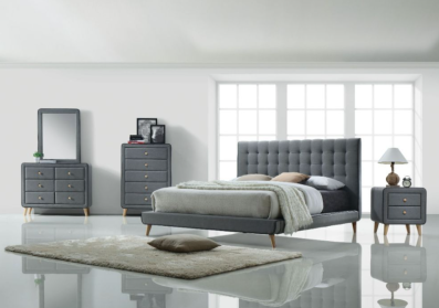 Luxe Grey Bed