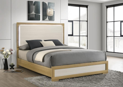 Modern LED Panel Bed with Mattress Included