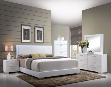 Sleek LED Bedroom Set