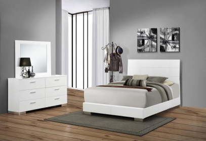 Sleek White Bedroom Set