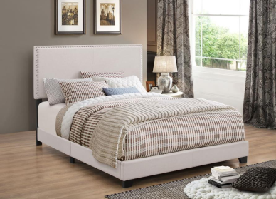 Relaxed Upholstered Bed with Mattress Included