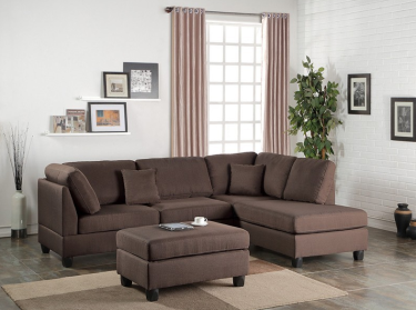 Trendy Chocolate Sectional